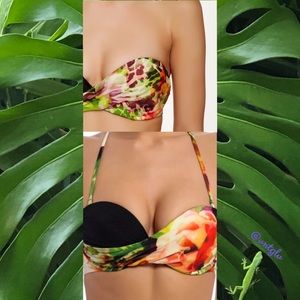 Beach Bunny Corset Black and Tropical Top size XS